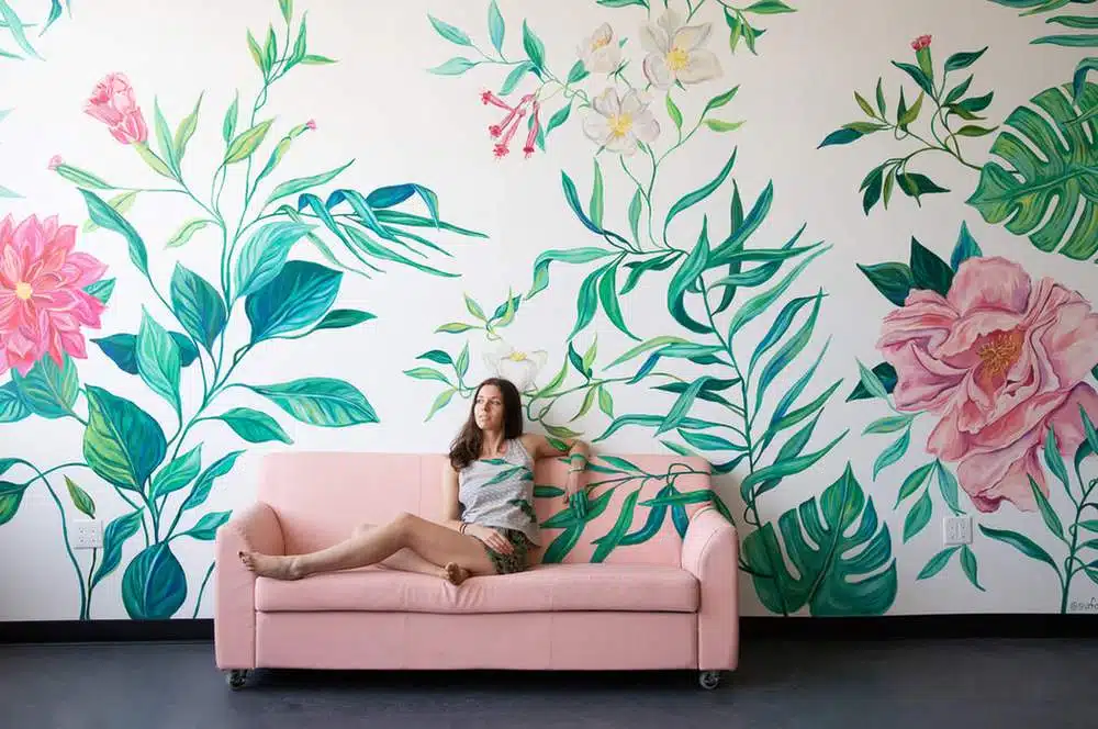 Best Floral Mural artist Natasha May Platt