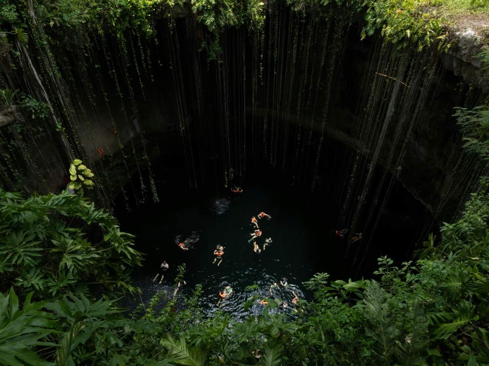 Cenote Ik Kil, Piste, Tinum Municipality, Yucatan, Mexico